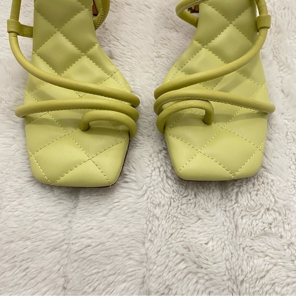 Sam Edelman Lime Green Leather Strappy Heels Size 7.5 - Picture 3 of 16